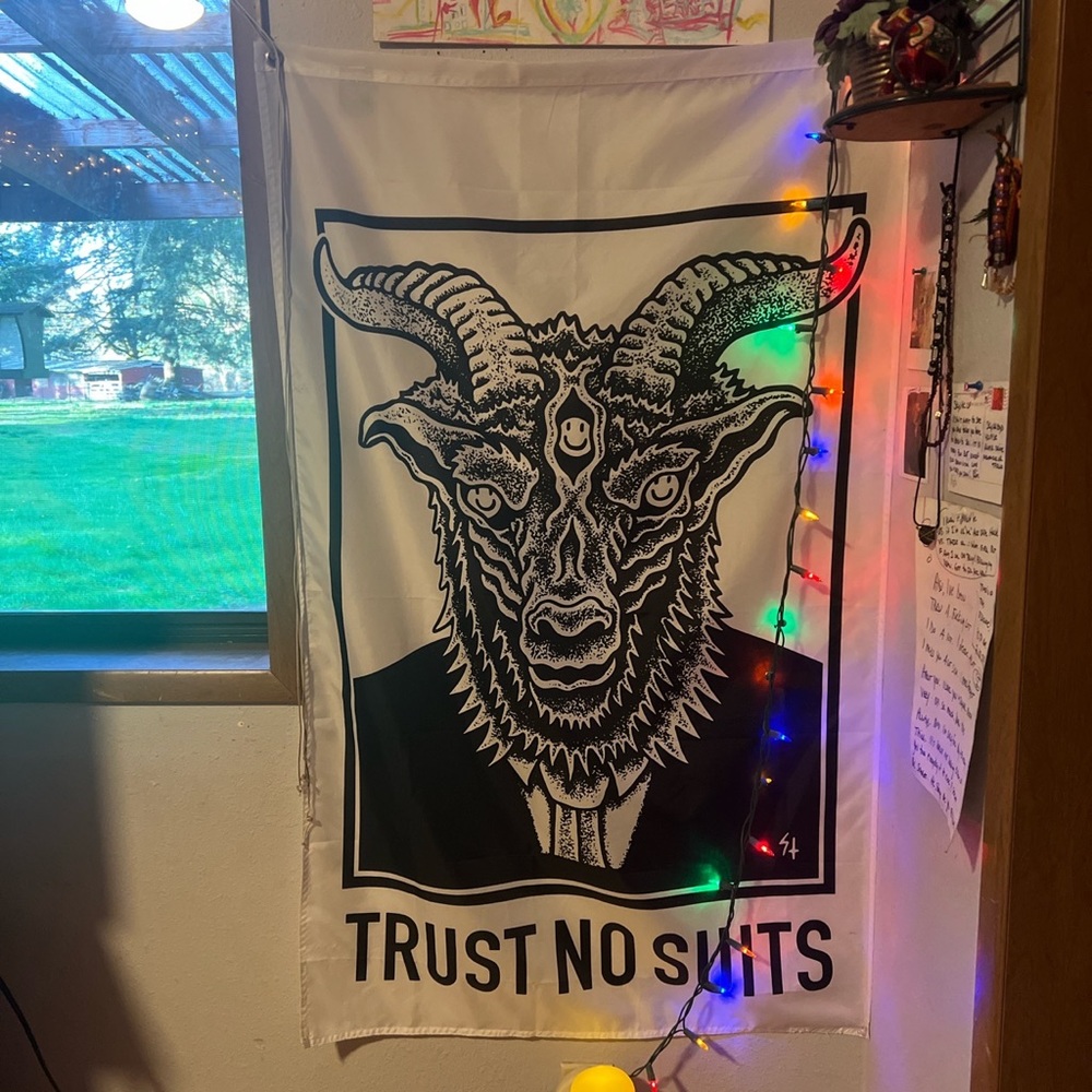 Trust no suits lurking class tapestry